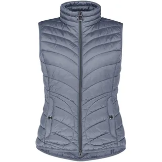 Steppweste BETTY BARCLAY "Steppweste mit Stehkragen", Damen, Gr. 42, blau (faded blau), Obermaterial: 100% Polyamid PA., Westen Steppweste