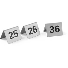 Bild von Tischnummern, Nummer 25-36, 50x35x(H)40mm, Edelstahl 18/0