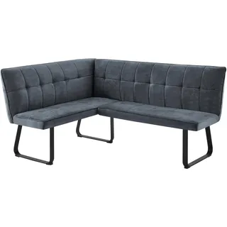 byLIVING Eckbank byLIVING "Talea Küchenbank", dunkelgrau, B:168cm H:93,5cm T:128cm, Metall, Polyester, Sitzbänke, Eckbank, Komortable Nosaqfederung und gemütlicher Stoffbezug mit Farbauswahl