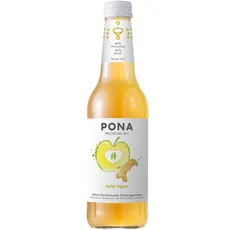 PONA Bio Apfel Ingwer sparkling juice 330ml - Erfrischendes Fruchtsaftgetränk ohne zugesetzten Zucker von PONA