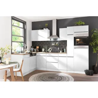 OPTIFIT Winkelküche L-Form 300 cm weiß