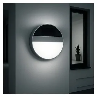 Melitec LED-Solar-Wandleuchte SWL06, aus Edelstahl, Wandlampe solarbetrieben, au