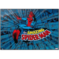 Grupo Erik Marvel Schreibtischmatte - Spiderman Schreitischunterlage - Tischmatte - Schreibtischunterlage XXL - Offizielle Lizenz