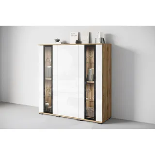 INOSIGN »Caro, modernes Design mit Glaseinsätzen, Breite 120 cm« 1 Stk. tlg. grifflose Fronten mit Push-to-Open, höhenverstellbare Einlegeböden