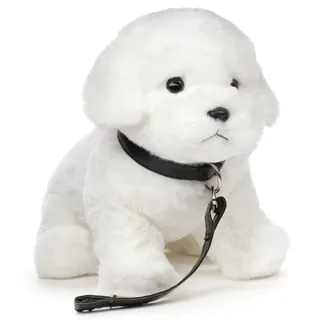 Uni-Toys - Malteser (mit Leine) - 26 cm (Länge) - Plüsch-Hund - Plüschtier, Kuscheltier