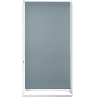4 x Verdunkelungsrollo, Hitzeschutz, Thermo Rollo Klemmfix, blickdichtes Seitenzugrollo 80x210, Stoff 76 cm, grau - Schwarz