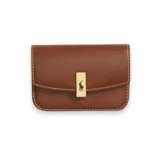 Polo Ralph Lauren für Damen. 427P04990001 Braunes Leder-Klappkartenetui Polo ID (OSFA), Lässig, Klassisch