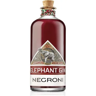 Elephant Gin Negroni - servierfertiger und in Eichenfässern gereifter Cocktail mit Maasai-Perlenband - Ready-To-Drink - 28% Vol., 700ml