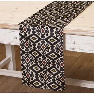 DRW Rechteckiger Tischläufer aus Samt 33 x 180 cm, Mehrfarbig, estandar