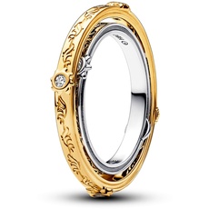 Bild von Game of Thrones Drehender Astrolabe Ring aus Sterling Silber mit vergoldeter Metalllegierung, Cubic Zirkoniastein, Größe: 52, 163136C01-52