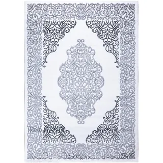 Läufer , Weiß, Hellgrau , Textil , orientalisch , rechteckig , 80x300 cm , in verschiedenen Größen erhältlich, pflegeleicht , Teppiche und Böden, Teppiche, Teppichläufer, Läufer