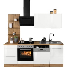 Bild von Küchenzeile »KS-Brindisi«, mit E-Geräten, Breite 220 cm, weiß