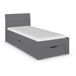 Rauch Stauraumbett Flexx 90 x 200 cm Holz lackiert grau