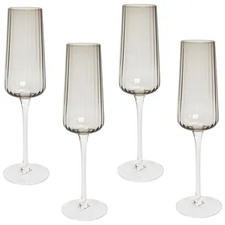 Beliani Champagnerflöten Set 4-tlg. 0,23 l