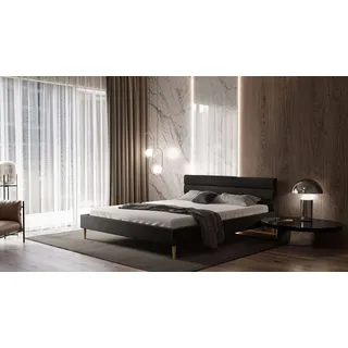 Polsterbett FREYA mit Gestell 180x200 Beine: Buche Madrid 9100