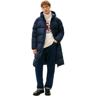Tommy Hilfiger Herren Mantel Down Parka Steppmantel, Blau (Desert Sky), M