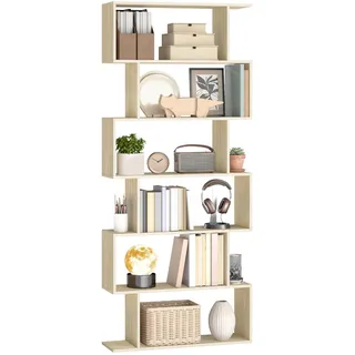 VASAGLE Bücherregal 24 x 70 x 191,6 cm Naturbeige