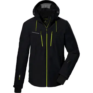 KILLTEC Herren Skijacke/Funktionsjacke mit abzippbarer Kapuze und Schneefang KSW 44 MN SKI JCKT, schwarz, S,