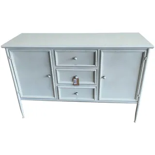 Wanderlust Schrank mit 2 Türen und 3 Metall-Schubladen 120x41x80 cm , Weiß , 120x80x41 cm , Esszimmer, Anrichten