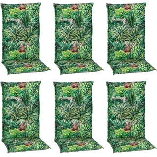 Beo Sitzauflage Hochlehner Tegernsee 6er-Set mit Kaktuslandschaft-Design
