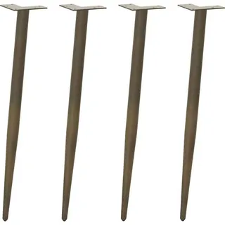 SYFAXTM Konsolentisch Beine Konische Form 4 Stück Naturstahl 72-73cm Stahl - Braun