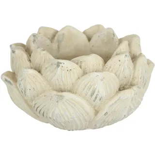 Flair Flower Antikes Pflanzgefäß Lotus-Blume Blumentopf Kübel Pflanzkübel Blumenkübel Pflanzgefäß Blumenständer zum Bepflanzen für Sukkulenten Gartendeko Terrassendeko, 10x17cm, Lotus