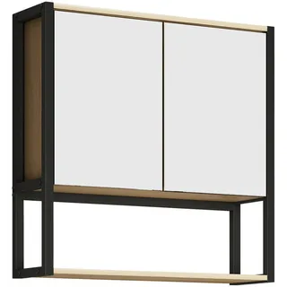 Mid.you Spiegelschrank , Honigeiche , Holzwerkstoff , 2 Fächer , 60x60x17 cm , Badezimmer, Badmöbelsets & Badmöbelserien, Badmöbelserien