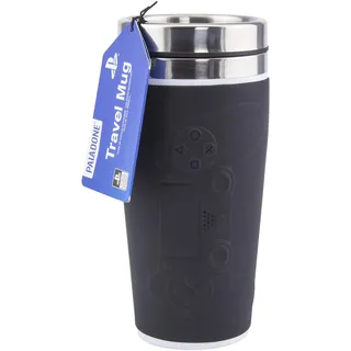 Paladone PP6580PS Playstation Controller Travel Mug Reisebecher, edelstahl, 450 milliliters, Schwarz, 1 Stück (1er Pack)