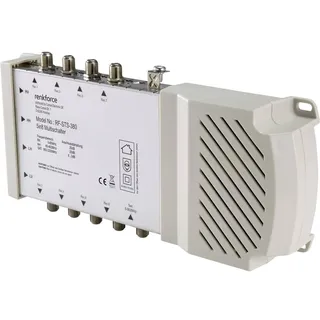 Renkforce RF-STS-380 SAT Multischalter Eingänge (Multischalter): 5 (4 SAT/1 terrestrisch) Teilnehmer-Anzahl: 8 Quad-LNB-tauglich