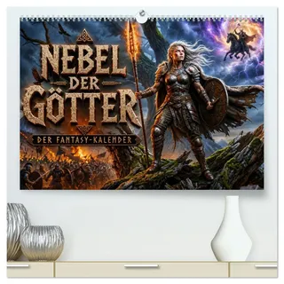 Kalender 2027 · Nebel der Götter - Der Fantasy-Kalender | Götter · Krieger · Und Legenden für Deine Wand · DIN A2 quer · CALVENDO Premium Wandkalender