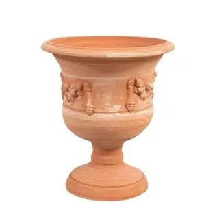 Biscottini Terrakotta-Topf L35,5 x B35,5 x H40,5 cm, hergestellt in Italien, großer Topf für den Außenbereich, handgefertigt, große Terrakotta-Töpfe für Pflanzen – Terracotta-Töpfe