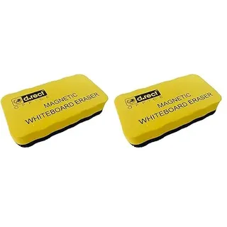 D.RECT 800140 Whiteboard Schwamm | EVA Magnetisch Magnettafel Reiniger Löscher Radierer | Wischer mit starkem Magneten für Trockenreinigung Ihres White Boards (Packung mit 2)