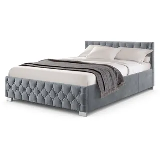 Juskys Polsterbett Nizza - Dunkelgrau