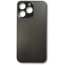 Smartex® Backcover Glas kompatibel mit iPhone 13 Pro | Glas Rückseite Ersatz (Schwarz)
