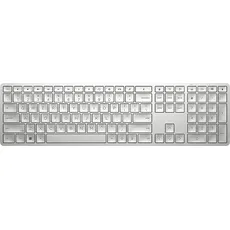 Bild 970 Dual-Mode Wireless Keyboard silber, USB/Bluetooth, DE (3Z729AA#ABD)