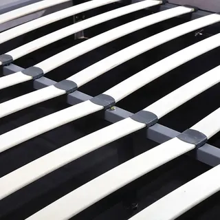 Design Chesterfield Bett Textil Polster Leder Hotel Betten Schlafzimmer Neu Samt - Grau