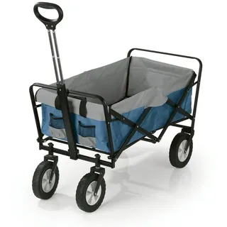 EasyMaxx Bollerwagen faltbar blau/grau