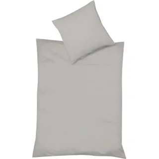 Provence Bettwäsche aus Baumwolle und Leinen Grau 155 x 200 cm - Grau