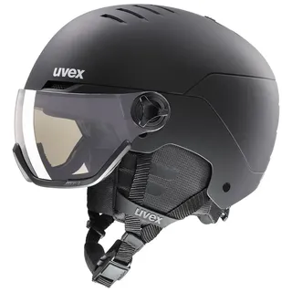 Uvex Wanted Visor Pro Variomatic Frauenhelm - Black Matt - 58-61 cm - Mirror Silver Variomatic Smoke/CAT1-3