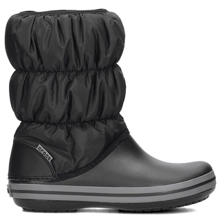 Crocs Winter Puff Boots Schneestiefel, Schwarz Charcoal, 34/35 EU