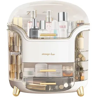 Wuciray Make Up Aufbewahrung Cosmetic Organizer Kosmetik Schminktisch mit Deckel Schubladen Grosse Kapazität