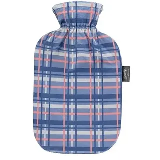 Fashy Wärmflasche mit Bezug 2,0L grau/blau/rosa Karo