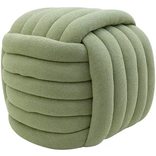 Mobili Rebecca Pouf Grün 50/50/45 cm , Textil , 50x45x50 cm , Wohnzimmer, Sessel, Hocker & Hockerbänke, Poufs