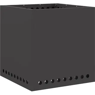 vidaXL Rauchfreier Feuerkorb Schwarz 48 x 48 x 50 cm Stahl - Schwarz