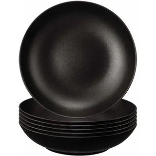 SELTMANN WEIDEN Suppenteller »Suppenteller Liberty Velvet Black ø 21,2 cm 6er Set schwarz«, schwarz