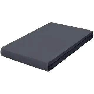 schlafgut Spannbettlaken Baumwolle 120 x 200 - 130 x 220 cm Dunkelgrau