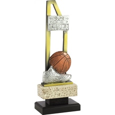 PALLART 7484 – 2 Sportlicher Trophäe mit Design Basket Zwei Balken, Gold, Einheitsgröße