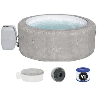 Bestway Lay-Z-Spa 60065NL / 24, 669 l, 4 Person(en), Rund, Blasen-/Strahlmassage, Acrylnitril-Butadien-Styrol (ABS), Polyvinylchlorid (PVC), Grau - Grau