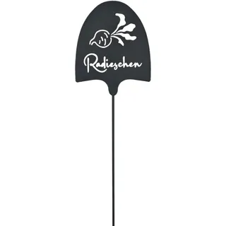 Boltze Gartenstab Radieschen 52 cm x 12 cm Schwarz