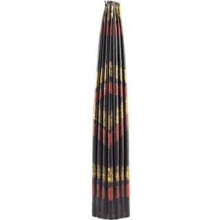 Diveevo Jerusalem Bienenwachskerzen - 33 Stück Set | Schwarze Ritualkerzen L: 24 cm, Ø: 50 mm| Tropf- und rauchfrei | Vor dem heiligen Feuer in Jerusalem geweiht | Ideal für Kirchen und Zeremonien